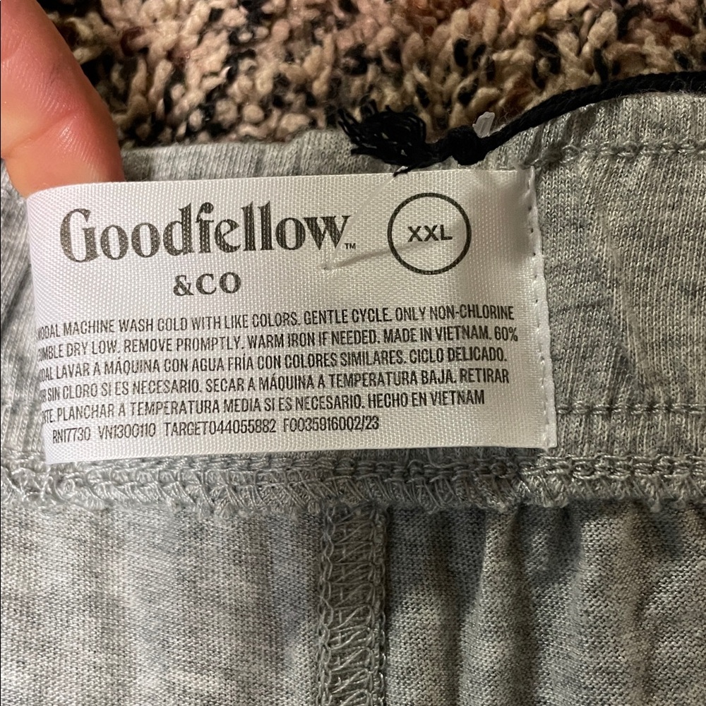 Goodfellow & Co Gray Drawstring Boxer Style Soft Lounge Shorts Mens L &XXL | NWT - Picture 3 of 3
